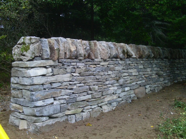 eastern ontario limestone wall rebuild