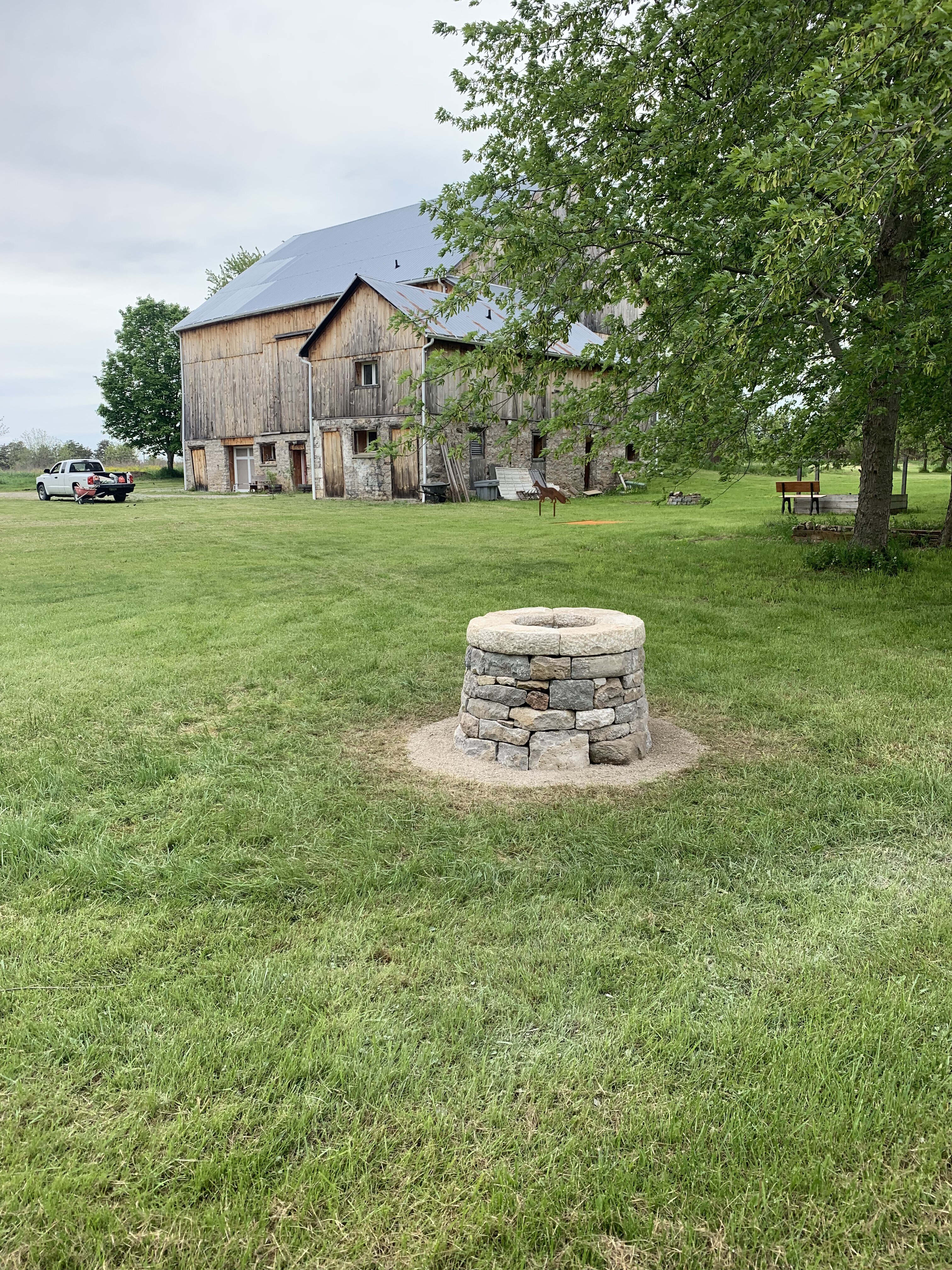 Dry stone memorial cairn