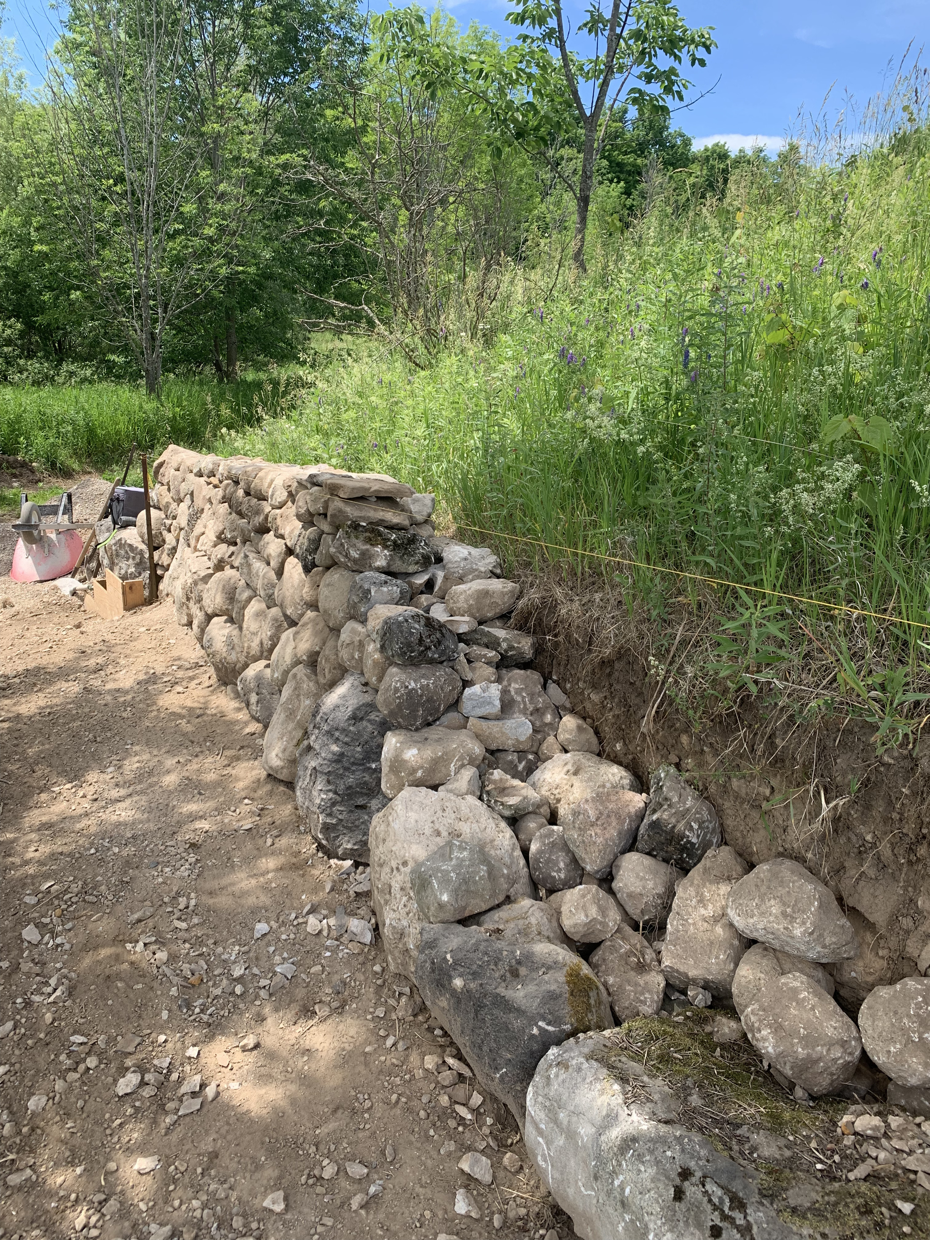 dry stone retaining wall caledon ontario