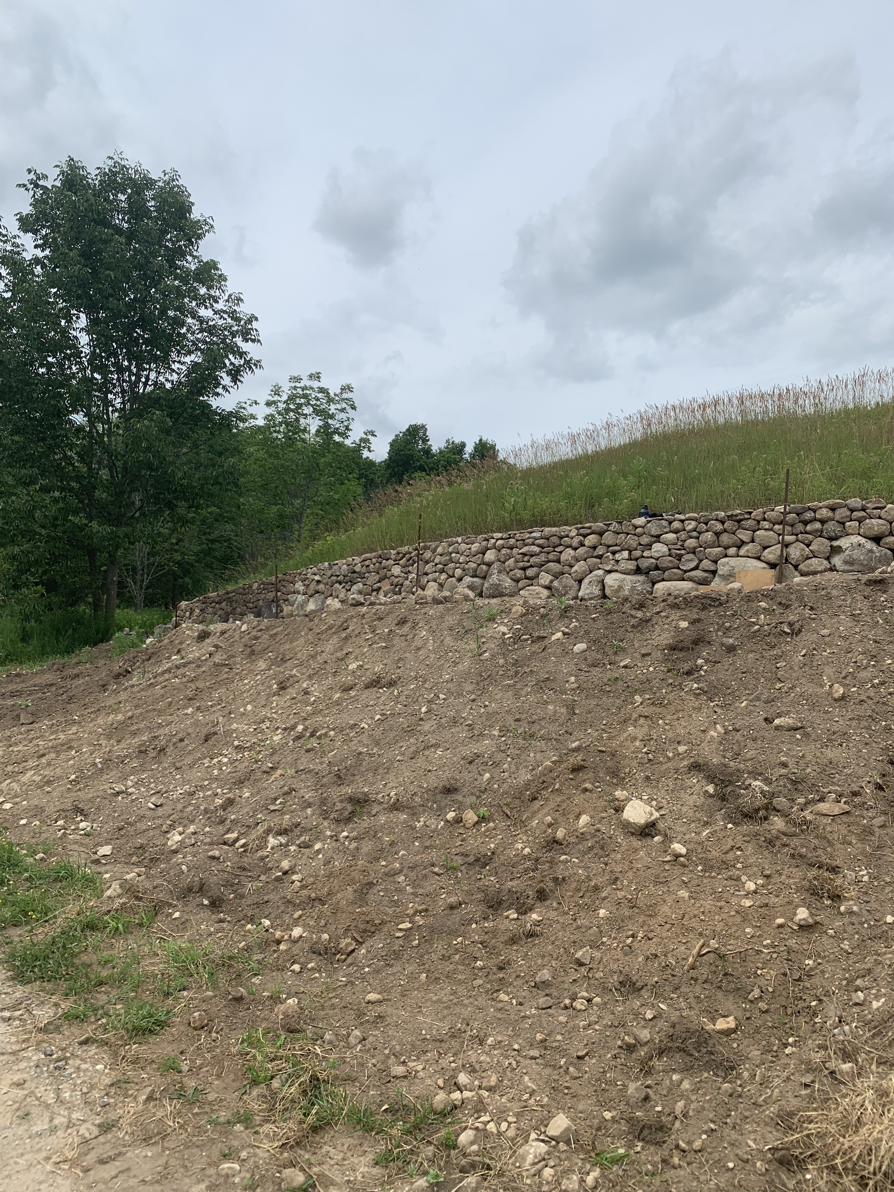 dry stone retaining wall caledon ontario