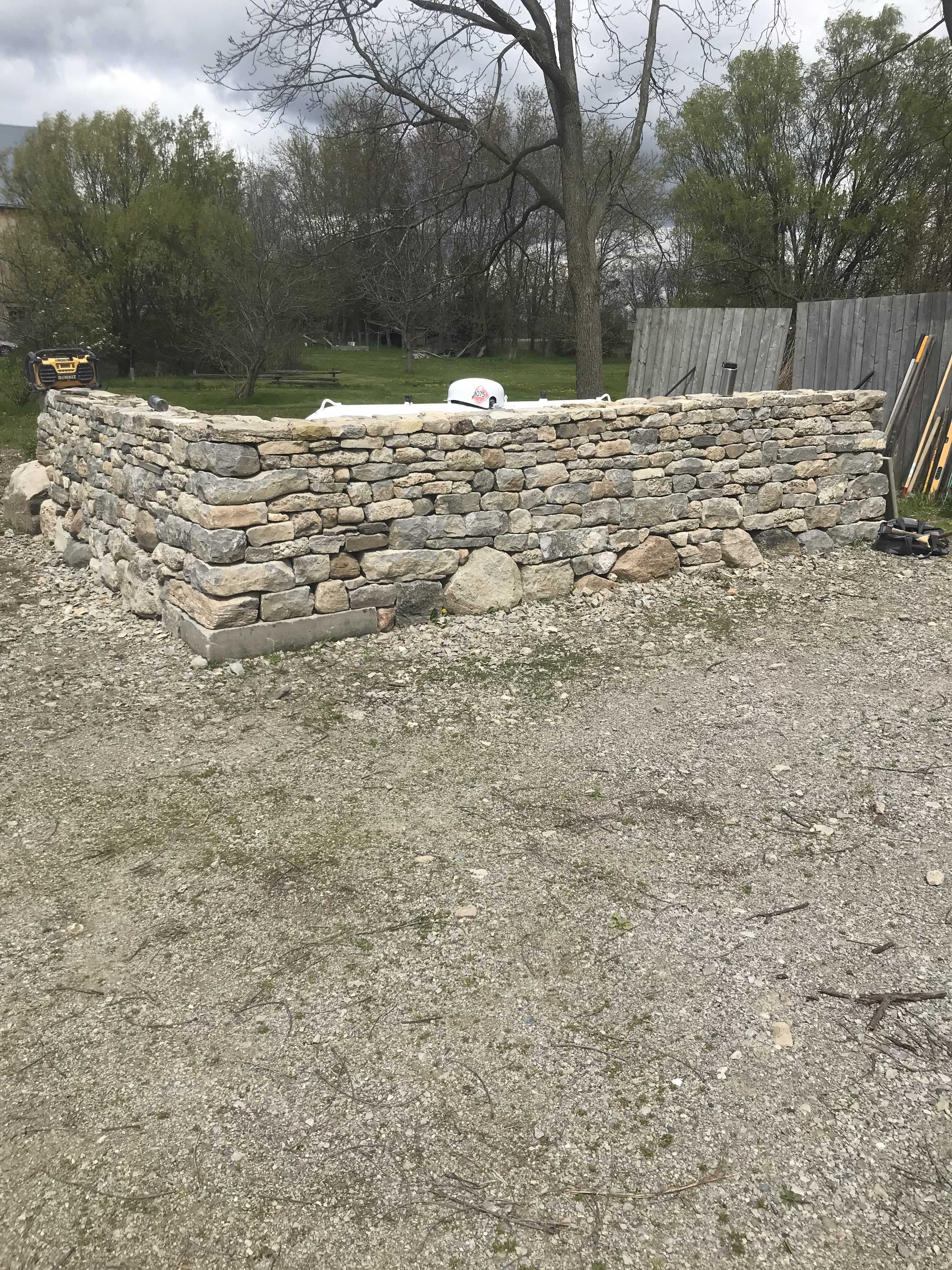 dry stone propane screen wall